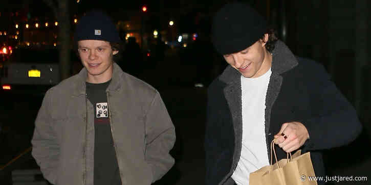 Tom Holland Brings Home Some Leftovers After Dinner Out With Brother Harry
