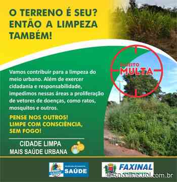Faxinal começa a notificar proprietários de terrenos sujos - TNOnline - TNOnline
