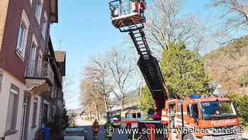 Drehleiter im Einsatz - Feuerwehr unterstützt den Rettungsdienst in Schiltach - Schwarzwälder Bote
