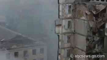 WATCH:  Drone footage shows destruction in town outside Kyiv