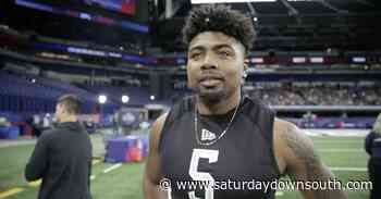 Treylon Burks reacts to blazing 40-yard dash time at NFL Scouting Combine - Saturday Down South