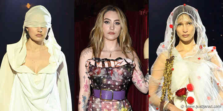 Gigi & Bella Hadid Wear Veiled Dresses for Vivienne Westwood Show, Paris Jackson Sits Front Row