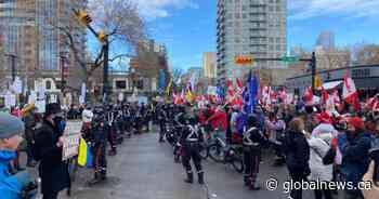 Protesters clash over weekly rallies against health measures in downtown Calgary