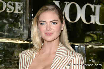 Kate Upton Goes Sporty-Casual in a Denim Jacket, Cropped Leggings and Black Sneakers - Yahoo Life