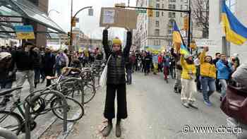 I marched in solidarity with Ukraine. Across from us, there was another 'Freedom Rally'