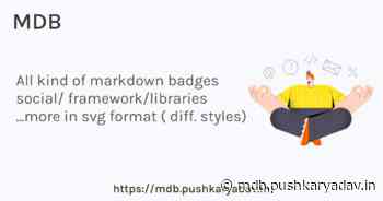 MDB - Super cool badges for your projects