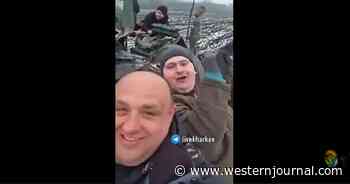 Watch: These Ukrainians Can't Stop Laughing After What They Did to Putin's Armored Corps