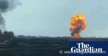 Ukraine: footage appears to show Vinnytsia airport on fire – video