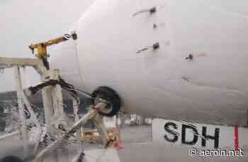 Avião atingido por escada e terminais inundadados com chuvas em Guarulhos e Congonhas - AEROIN