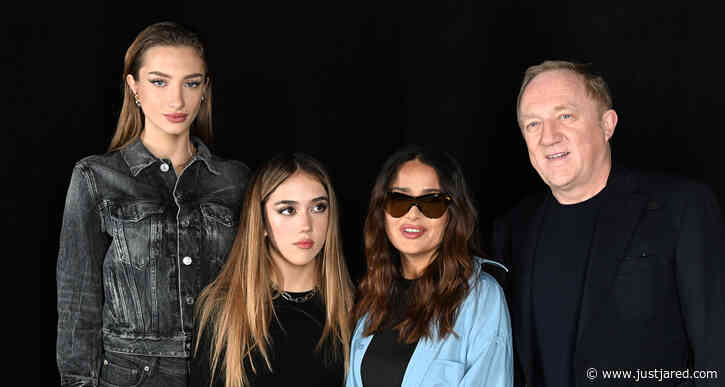 Salma Hayek & Husband François-Henri Pinault Attend Balenciaga Fashion Show with Their Daughters!