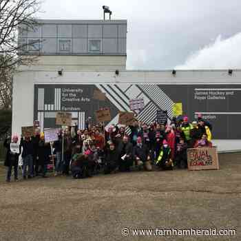 Students and staff strike at the University for the Creative Arts' Farnham campus | farnhamherald.com - Farnham Herald