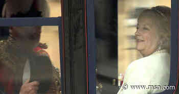 Lady Farnham in horse-drawn carriage ahead of 2013 State Opening - msnNOW