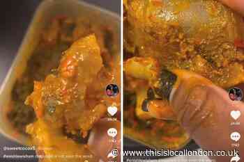 TikTok goes viral of hair in takeaway from Enish Restaurant Lewisham