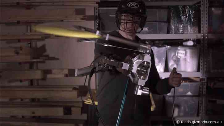 This Frighteningly Powerful Wearable Frisbee Launcher Could Make Our Captain America Dreams Come True