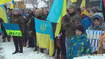 Manitobans march in Brandon to stand in solidarity with Ukrainians locally and abroad - CBC.ca