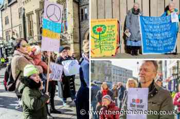 Peace protest in Durham stands in solidarity with Ukraine - The Northern Echo