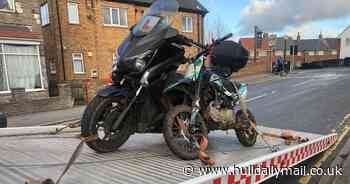 Yobs wave goodbye to motorbikes seized by police to be crushed - Hull Live