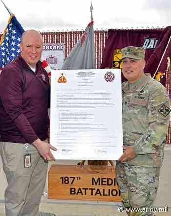 187th Medical Battalion signs Adopt-A-School charter with Davenport High School - United States Army