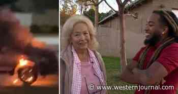 Grandma Stuck in Burning Car Saved Just In Time by Good Samaritan: 'You Became My Grandson That Day'