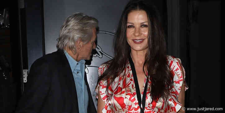 Catherine Zeta-Jones & Michael Douglas Grab Dinner With Shark Tank's Robert Herjavec in LA