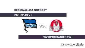 Hertha BSC II - FSV Optik Rathenow: Bei Berlin hängen die Trauben hoch - Regionalliga Nordost - WELT