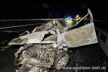 Unfall auf der A33 bei Paderborn: 18-Jähriger aus Detmold tot – zwei Schwerverletzte - Westfalen-Blatt