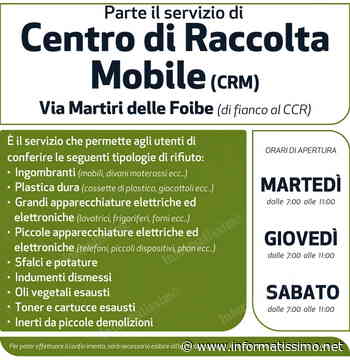 Putignano - Attivo il servizio rifiuti del Centro di Raccolta Mobile - Putignano Informatissimo