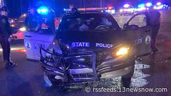 VSP: No one injured after state trooper's vehicle hit in Virginia Beach