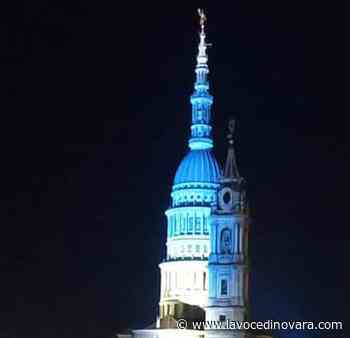 La Cupola si tinge dei colori ucraini. Canelli: «A dispozione della comunità colpita» - La Voce Novara e Laghi