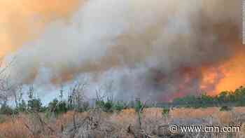 Florida wildfire that has scorched nearly 30,000 acres endangers community previously hit by Hurricane Michael