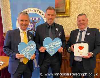 Ribble Valley MP and soccer star back school defibrillator campaign