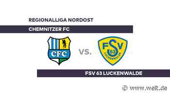 Chemnitzer FC - FSV 63 Luckenwalde: Chemnitz will weiter Boden gutmachen - Regionalliga Nordost - WELT
