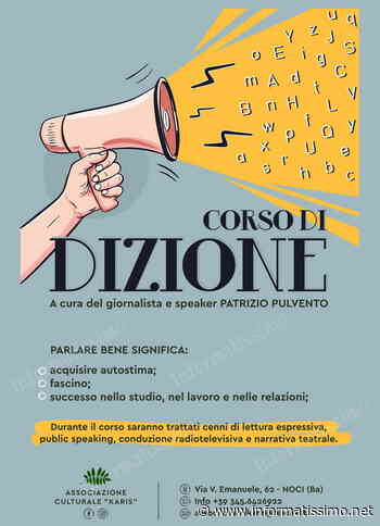 Noci - L’Associazione Karis organizza 'Voce da Speaker': corso di dizione per tutti - Putignano Informatissimo