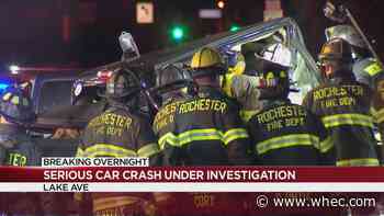 Police searching for driver after truck crashes into tree, trapping passengers