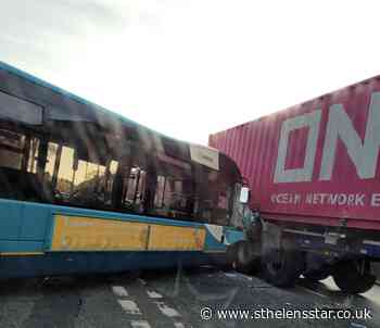 Bus and lorry involved in crash near Sherdley Primary School - St Helens Star