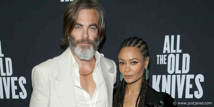 Chris Pine Meets Up With Thandiwe Newton For 'All The Old Knives' Screening