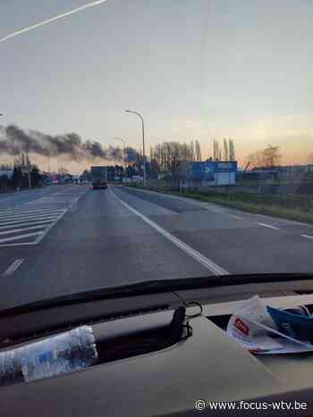 Grote rookpluim door brand in Ardooie - Focus en WTV