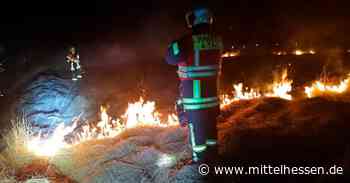 Abendlicher Flächenbrand in Haiger - Mittelhessen