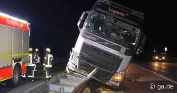 Bonn-Hardtberg: Lkw fährt sich auf Leitplanke auf der A565 fest - General-Anzeiger Bonn