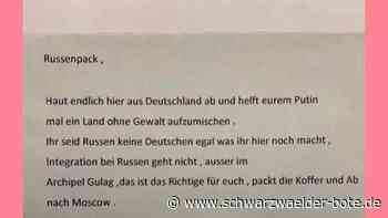 Hassbriefe in Trossingen - Menschen mit russischen Wurzeln berichten von Anfeindungen - Schwarzwälder Bote
