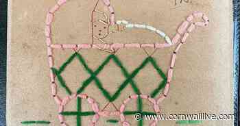 Childhood Queen's charming embroidered card to be auctioned off in Cornwall - Cornwall Live