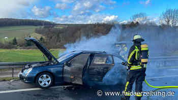 Fulda: Auto fängt auf der B27 Feuer - Technischer Defekt als Ursache? - Fuldaer Zeitung