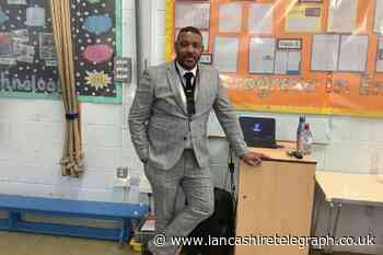 The Apprentice star Aaron Willis visits Darwen primary school