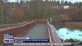 Police: Man, stroller hit by projectile on Mill Creek trail - FOX 13 Seattle