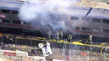 LIVE: Caltrain involved in fiery crash with truck in San Bruno