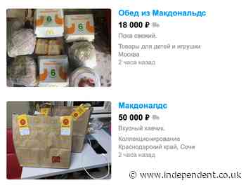 Russians selling McDonalds food online at hugely inflated prices after chain closes restaurants - The Independent