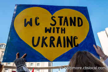 Baltimore City Hall, Ravens Show Support For Ukraine Amid Russian Attack - CBS Baltimore