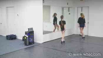 Irish dancers prepping for St. Patrick's Day Parade