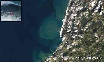 NASA releases incredible satellite image of 101ft Nazaré waves