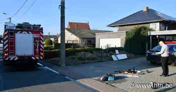 Brandje bij asfalteringswerken snel geblust, schade beperkt | Lichtervelde | hln.be - Het Laatste Nieuws